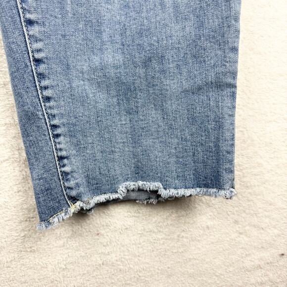 Torrid Crop Boyfriend Straight Vintage Stretch Mid-Rise Jean In Psyche Wash - 24 - Picture 10 of 15